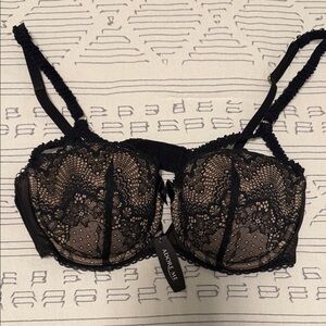 Adore Me Black Lace Underwire Bra